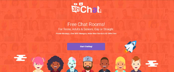 Screenshot of 321chat.com in 2020