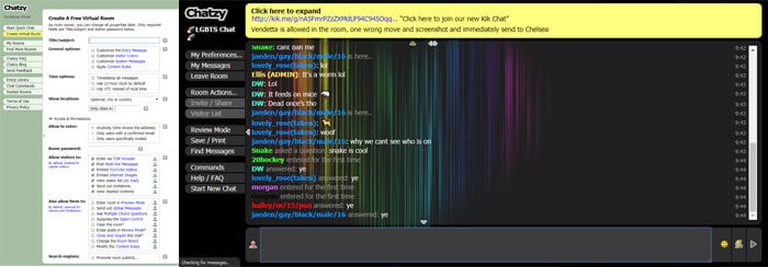 Chatzy Chatroom Screenshot