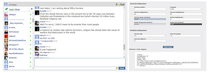 E-Chat Room Screenshot